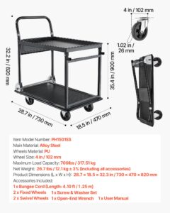 Kokkupandav tõukurkäru, 317,51 kg, 318 kg, 72,9 x 47,0 x 82,0 cm, 2 tasandit — pilt 7