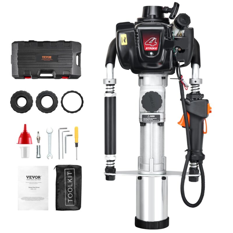 37.77cc Gas-Powered T Post Driver, 88 mm, 1000 W