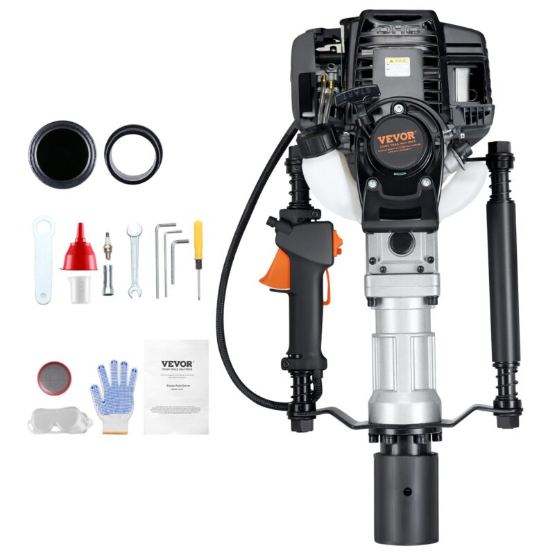 37.77cc Gas-Powered T Post Driver, 70 mm, 1000 W