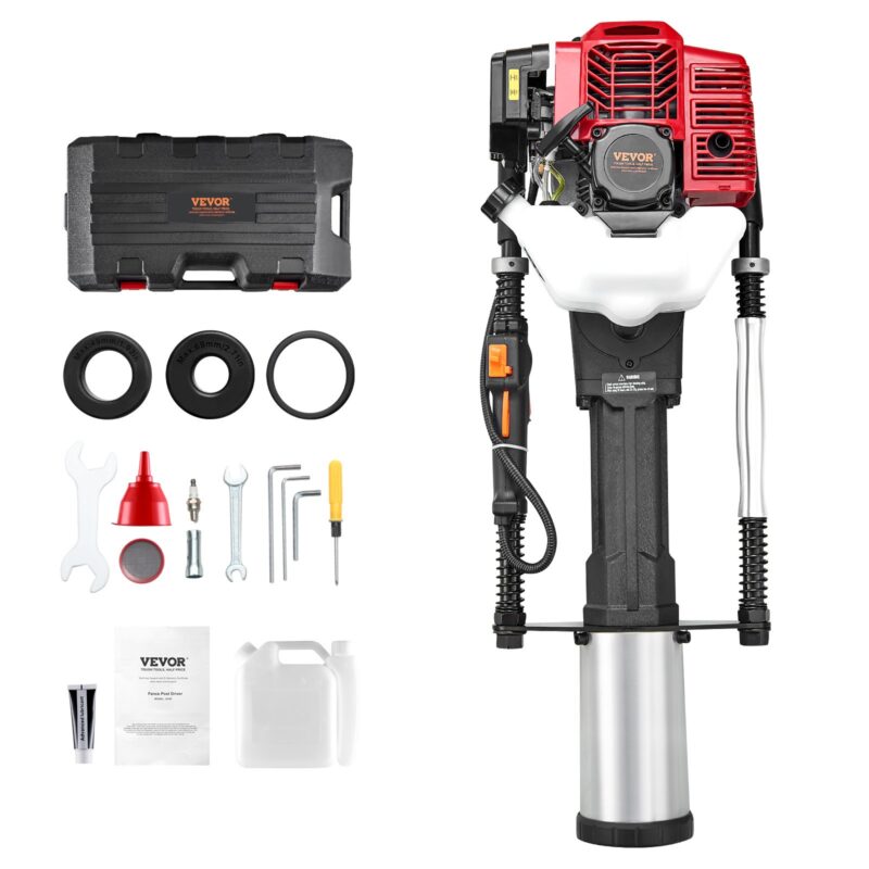 52cc Gas-Powered T Post Driver, 1400 W, 100 mm