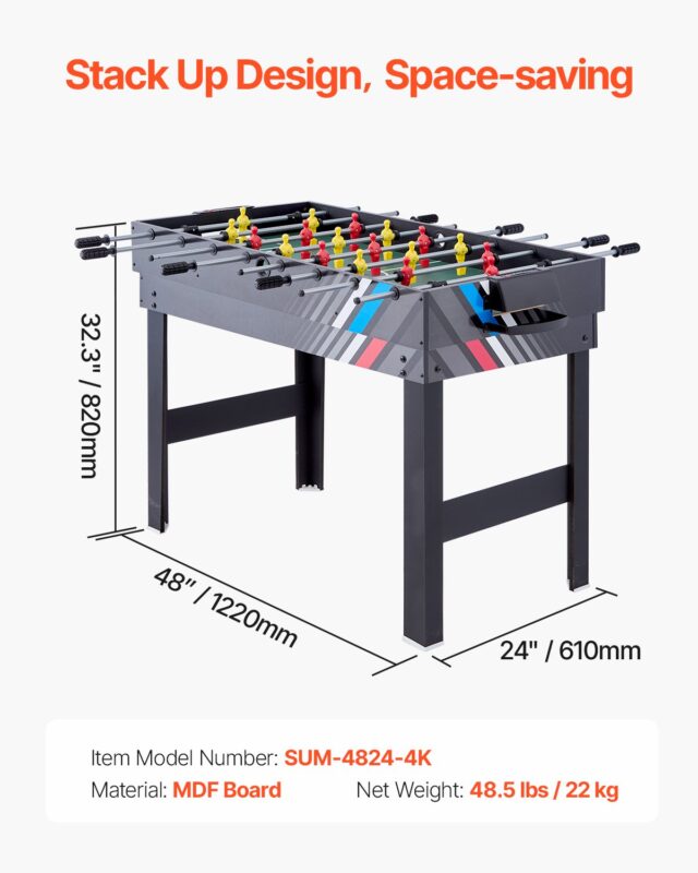 VEVOR 10,2 cm-1 kombineeritud mängulaua komplekt, 122 cm