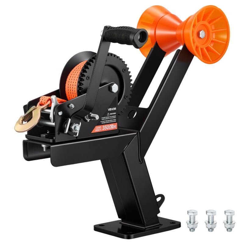 Boat Trailer Winch Stand with Roller, 1588 kg, 6,1 m, 7,62 cm