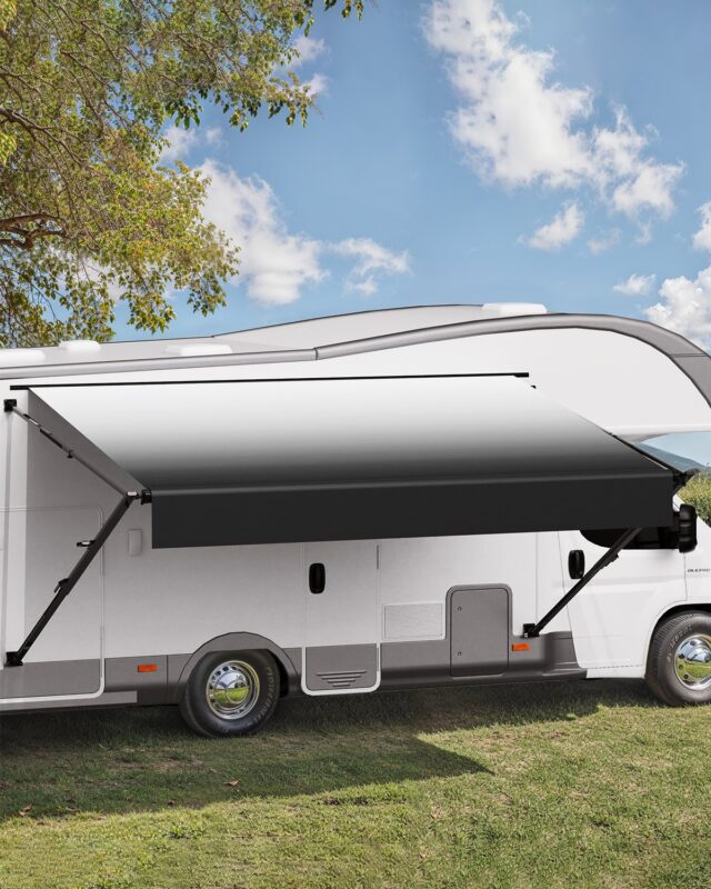Manual RV Awning Complete Kit, 4,88 x 2,35 m, 5,08 cm