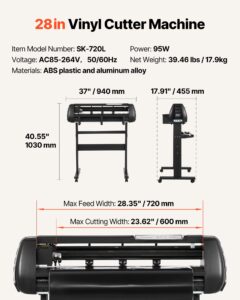 VEVOR Vinüüllõikur, 720 mm, 17,9 kg — pilt 7