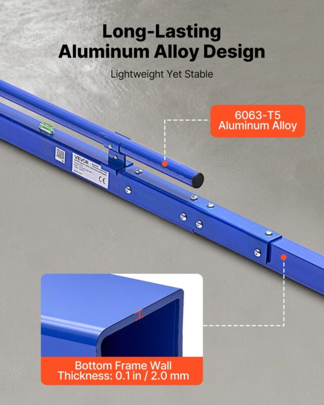 Betooni tasanduskiht 2430 mm Manuaalne tasandusplaat alumiiniumsulamist sinine