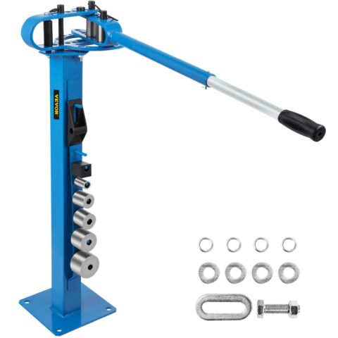 Compact Bender Metal Manual Floor Type 7 Dies 2.54-7.62 cm Fabrication Metal Pedestal