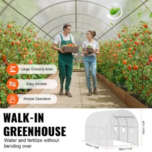 Tunnelkasvuhoone 2,9x2x1,9 m tsingitud raam PE katus valge, 2,9 x 2 x 1,9 m — pilt 5