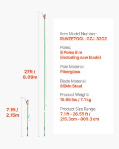 VEVOR Käsitsi oksasaag, 809,3 cm, 7,1 kg — pilt 7