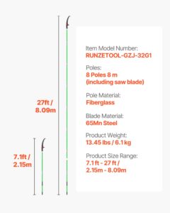 VEVOR Käsitsi oksasaag, 809,3 cm, 6,1 kg — pilt 7