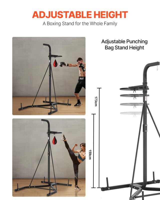 VEVOR 2-ühes poksikoti alus, 63,5 kg, 132×114×201 cm