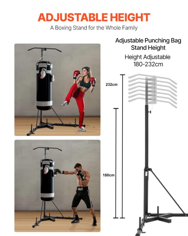 VEVOR 2-ühes poksikoti alus, 63,5 kg, 118×118×232 cm
