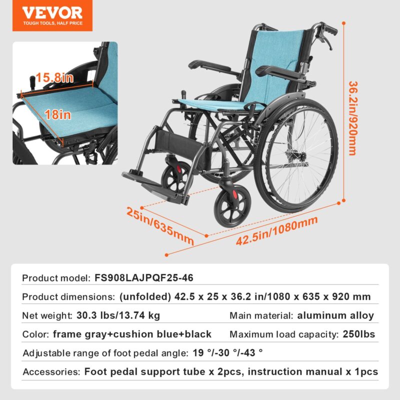 Ratastool, 113,4 kg, 45,7 cm, 113 kg