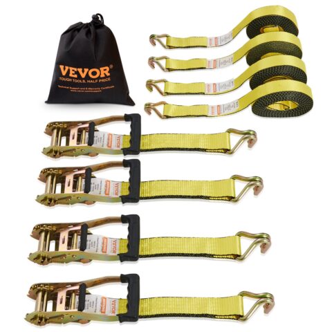 Ratchet Tie Down Straps (4PK), 4536 kg, 5,08 cm