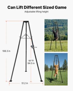 VEVORi statiiviga hirvetõstuk, 226,8 kg, 227 kg — pilt 4