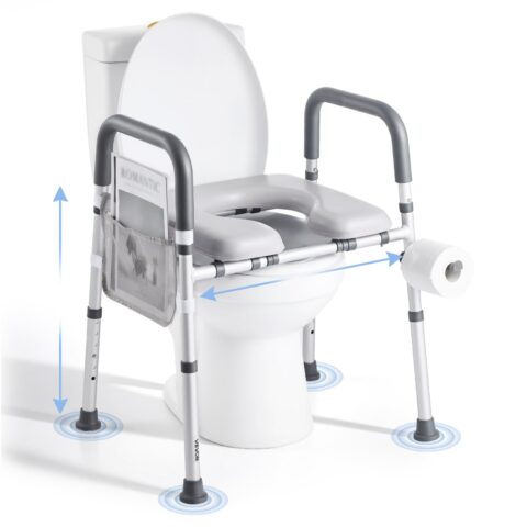 Raised Toilet Seat with Arms, 181 kg, 79,0 cm
