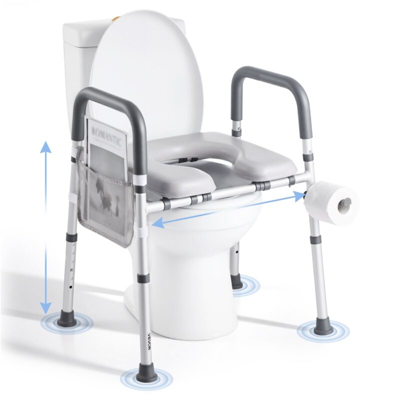 Raised Toilet Seat with Arms, 181 kg, 79,0 cm