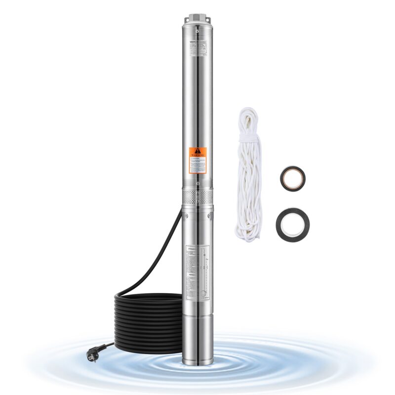 Deep Well Submersible Pump, 1100 W, 100 L, 75 m
