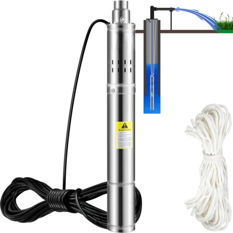 Deep Well Submersible Pump, 550 W, 35 L, 108 m, 7,6 cm