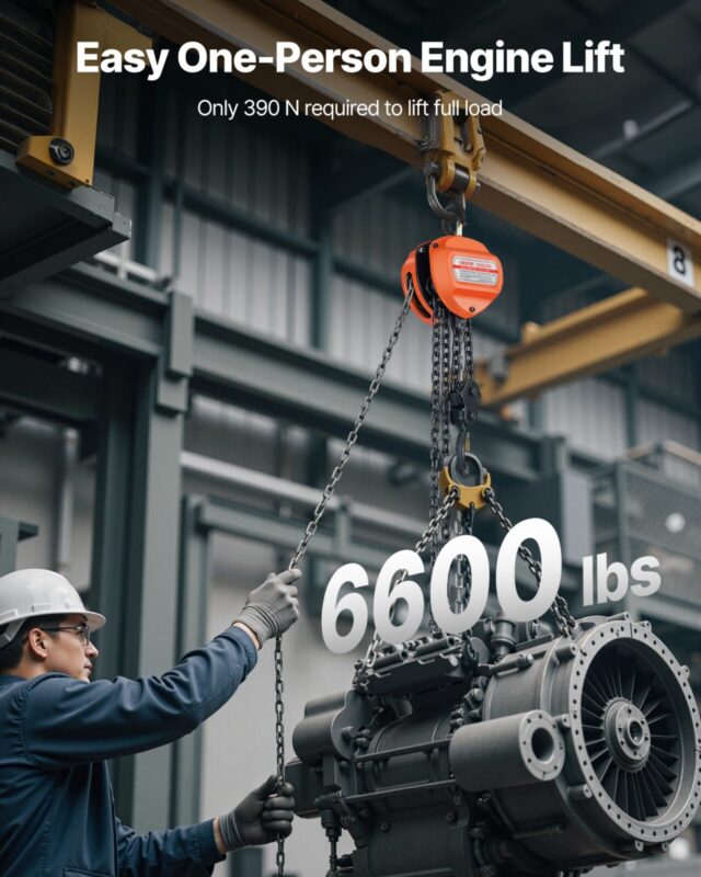 Käsikett-tõstuk, 2994 kg, 6 m