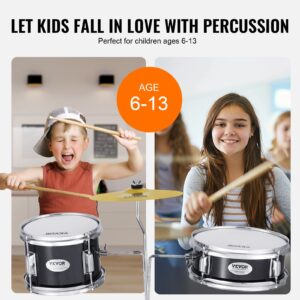 VEVOR Laste trummikomplekt, 35,6 cm, must — pilt 4