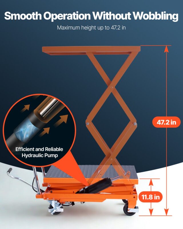 Hüdrauliline tõstelaud, 226,8 kg, 227 kg, 120 cm
