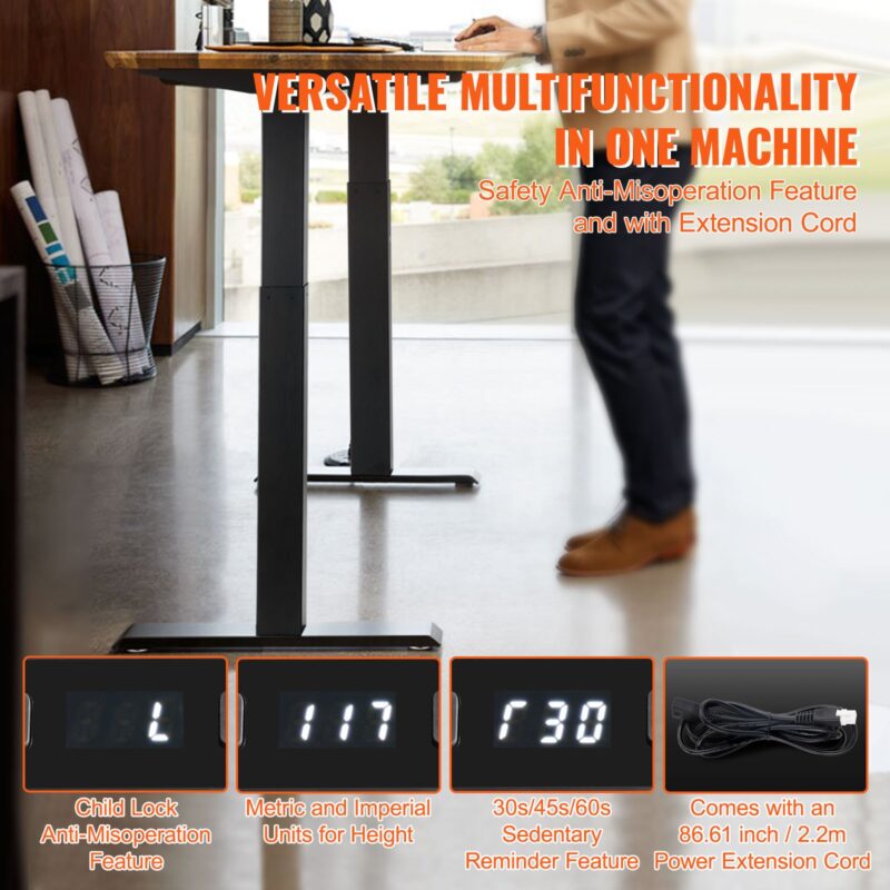VEVOR Elektriline seisulaua raam, 117 cm, 110×58×70 cm