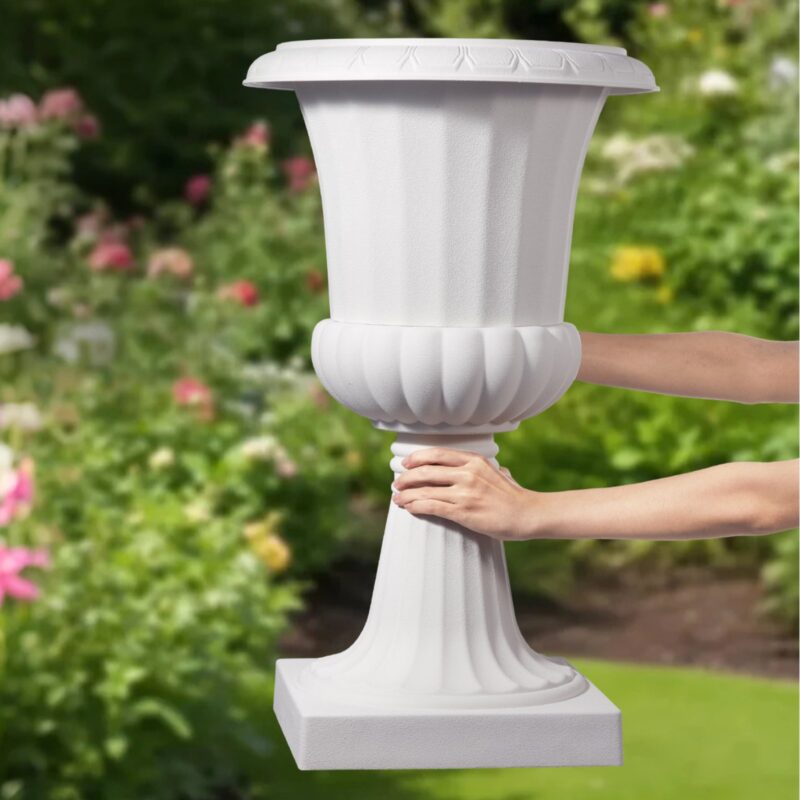 VEVOR Plastmassist urnist lillepotid, 40 x 67 cm, 2 tk, valge