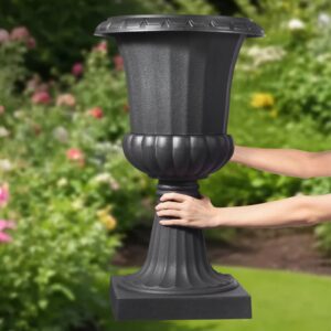 VEVOR Plastmassist urnist lillepotid, 40 x 67 cm, 2 tk, must — pilt 8