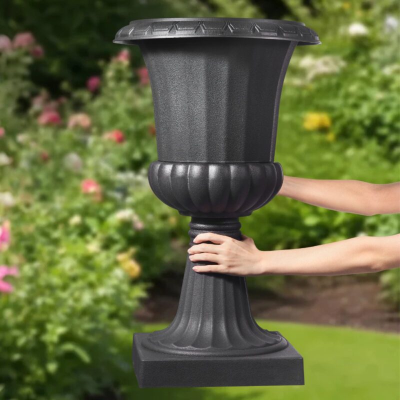 VEVOR Plastmassist urnist lillepotid, 40 x 67 cm, 2 tk, must