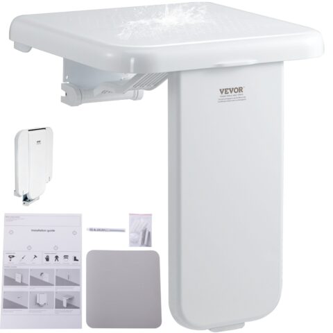 Folding ABS Shower Seat, 200 kg, 39,9 cm