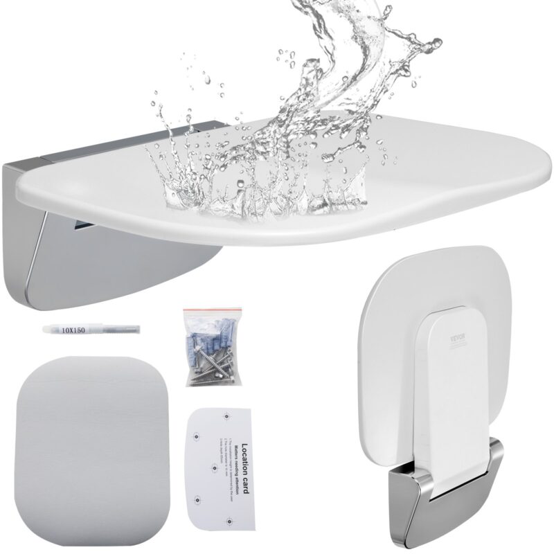 Folding Shower Seat 34.5 cm x 32.5 cm Wall Mounted Shower Bench 204.1 kg, 204 kg, 34,5 cm