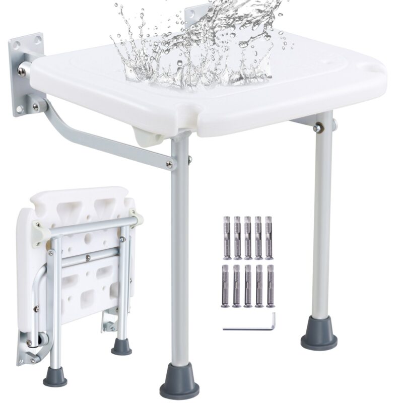 Folding PE Shower Seat, 227 kg, 40,6 cm