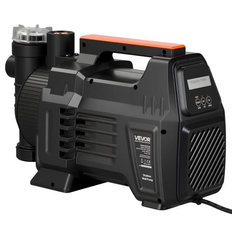Electronic Shallow Well Jet Pump, 1300 W, 4800 L/h, 8 m