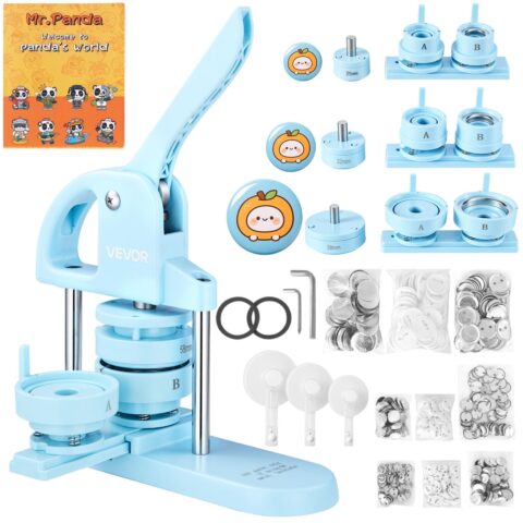 Button Maker Machine 2.54 cm/3.17 cm/5.71 cm(25/32/58 mm) Pin Maker Blue, 2,54 cm, 300 tk