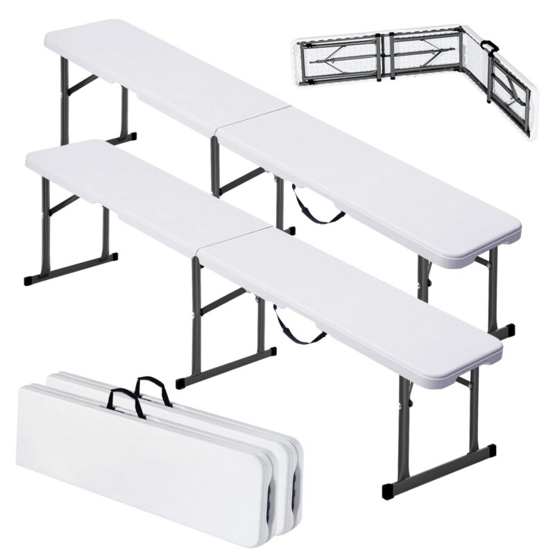 Plastic Folding Bench, 100 kg, 1,83 m, 2 tk