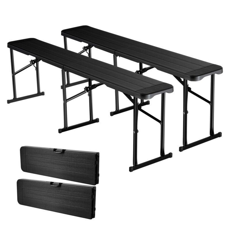 Plastic Folding Bench, 150 kg, 1,83 m, 2 tk