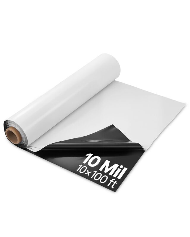 10 Mil Plastic Sheeting Heavy Duty 10' x 100', 0,25 mm, 3,05 m