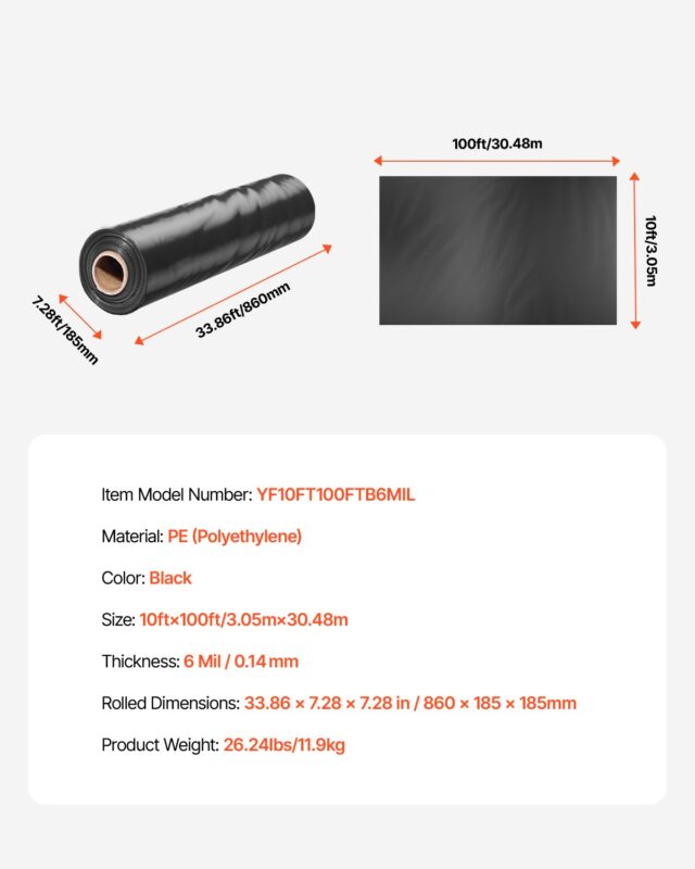 Vastupidav plastleht 10' x 100'