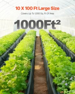 VEVOR 10 Mil plastkattega vastupidav 10' x 100', must — pilt 3