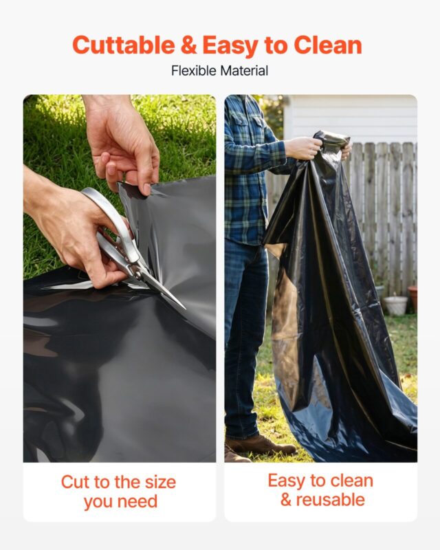 0,1 mm plastkile 3,05 x 30,48 m must vastupidav polüetüleen