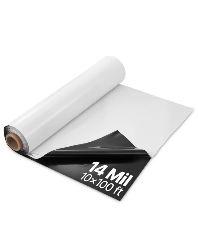 14 Mil Plastic Sheeting Heavy Duty 10' x 100', 0,35 mm, 3,05 m