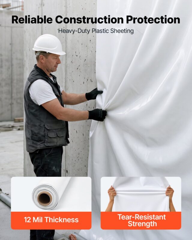 0,3 mm plastkile 3,05 x 15,24 m vastupidav polüetüleenrull