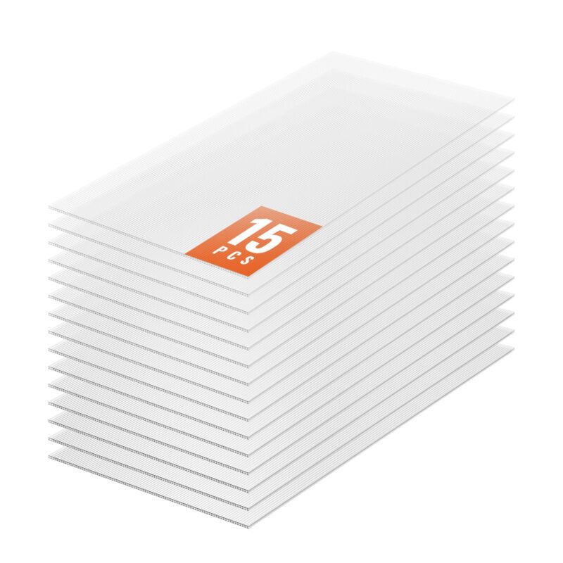 15 Pack Polycarbonate Greenhouse Panels, 15 tk
