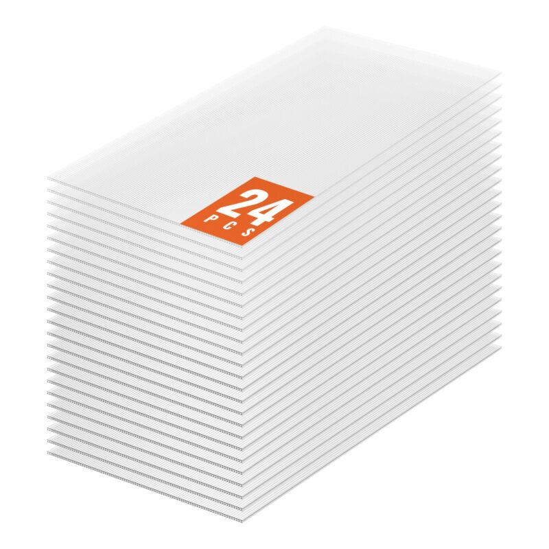 24 Pack Polycarbonate Greenhouse Panels, 24 tk