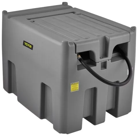 VEVOR Kaasaskantav diislikütuse paak, 439,1 L, 399,3 cm, hall
