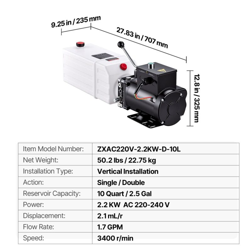 10L hüdropump, 10 L, 2,2 kW