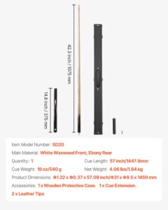 VEVOR Piljardikepp, 1447,8 mm, 538 g, 118 cm — pilt 7