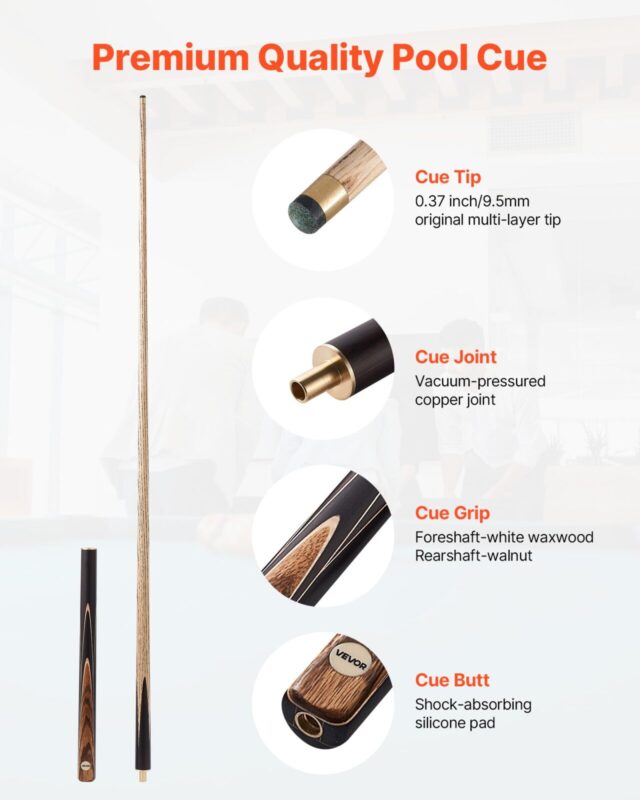 VEVOR Piljardikepp, 1447,8 mm, 538 g, 119 cm
