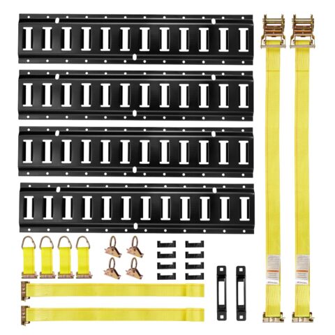 E-Track Tie-Down Rail Kit, 680,39 kg, 0,6 m, 4 tk