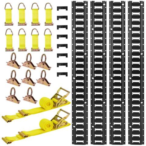 E-Track Tie-Down Rail Kit, 909 kg, 2,3 m, 4 tk